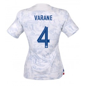 Frankrike Raphael Varane #4 Borta Kläder Dam VM 2022 Kortärmad